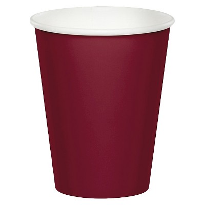 24ct Burgundy Red Paper Cup