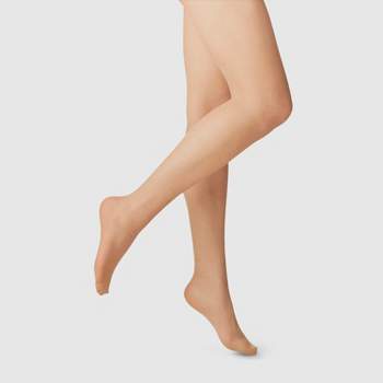Women's Plus Size 20D Sheer Tights - A New Day™ Honey Beige 1X-2X