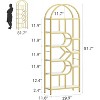 6-Tier Arched Bookcase - 81.7" Tall Geometric Bookshelf for Home & Office - Modern Storage Shelf for Books, Vinyl Records, Decor - 2 of 4