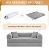 Dolonm Foldable Convertible Sofa Bed, Boneless Compression Mattress, Corduroy Sofa with Fixed Frame, Used for Living Room, Bedroom,Light Grey - 3 of 4