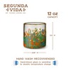 Segunda Vida Viajar Hand-Blown Short Tumblers, Recycled Drinking Glasses, Vibrant Design Cocktail Tumbler, 12 oz, Set of 2 - 3 of 4