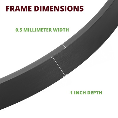 Kinger Home 35" Round Gold Aluminum Wall Mirror