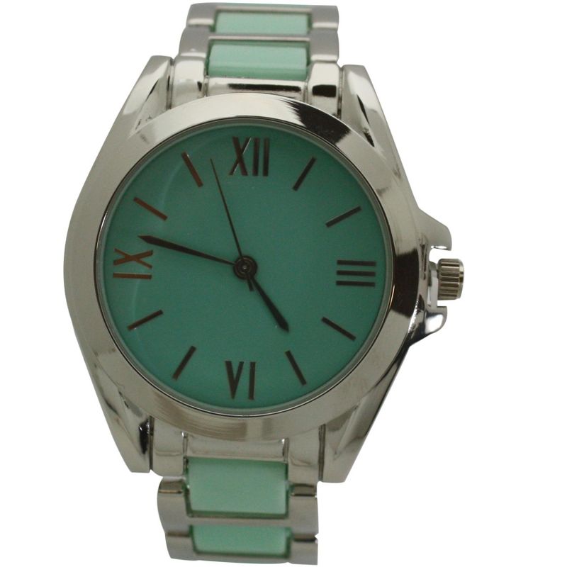 OLIVIA PRATT TWO TONE PASTEL COLORS AND METAL WATCH, 1 of 6