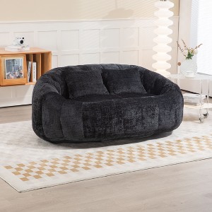 CAVINAS Lazy Sofa Chenille Bean Bag Chair Lounger,High Back Bean Bag Couch,Accent Chairs for Living Room - 1 of 4