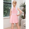 Girls' Color Blocking Round Neck Ribbed Waist Sport Shorts Dress Set - 4 of 4