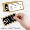Big Dot of Happiness Adult 50th Birthday - Gold - Birthday Party Game Scratch Off Cards - 22 Count - 2 of 4