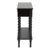 Baxton Studio Malinda Wood 2 Drawer Console Table with Spindle Legs Black - 3 of 4