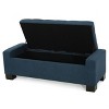 Sapphtopaz Modern Ottoman Upholstered Bench with Storage Bedroom Vanity Stool Tufted Stitching Bench for Living Room, Entryway - 2 of 4