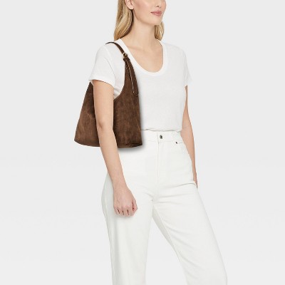 Сумки Universal Thread Faux Suede Slouch Shopper - Universal Thread™ Brown — фото 2