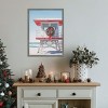 Amanti Art Holiday Wreath Beach Lifeguard Tower by The Creative Bunch Studio Canvas Art Framed - 4 of 4