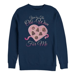 Men's Star Wars Valentine You're the Obiwan For Me Sweatshirt - 1 of 3