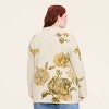 Women's Floral Relaxed Cardigan - Woolrich x Target Cream - 3 of 3