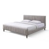 Omax Decor,Spencer Upholstered Mid-Century Fabric King Platform Bed in Gray - 2 of 4