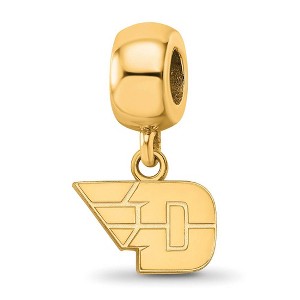 Black Bow Jewelry 14k Yellow Gold Plated Sterling Silver Dayton Flyers NCAA Bead Charm - 1 of 4