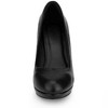 BLISSFUL STEP Women's Round Toe Platform Chunky Heel Pumps - 2 of 4