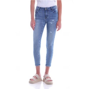 Women's Ariella Mid Rise Distressed Skinny Jean - BIANCO - 1 of 3