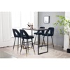 GustoWave 29.5'' Velvet Bar Stools Set of 2 with Back Support and Footrest, Modern Upholstered Kitchen Island Chairs, Black - 4 of 4