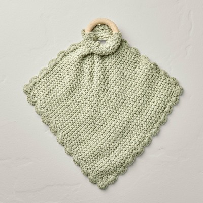 Soft Knit Baby Security Blanket with Wood Ring - Hearth & Hand™ with Magnolia
