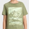 Boys' Short Sleeve Big Sky Graphic T-Shirt - Cat & Jack™ Olive Green - 2 of 4