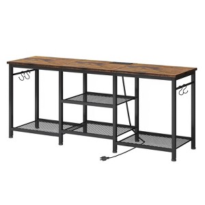 Itopfox TV Stand Entertainment Center for 55 Inch TVs with Charging Station, Lights, Open Storage Shelves, Media Console, Sound Rack for Living Room - 1 of 4