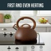 Stainless Steel Whistling Tea Kettle, 3qt Fast Boil Tea Pot with Heat Resistant Handle, Tapered Marble Finish, Durable Stovetop & Gas Tea Kettles - 4 of 4