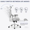 Ergonomic Office Chair,High Back Mesh Desk Chair with Footrest, Adjustable Lumbar Support,and 3D Armrest,Comfortable Gaming Chair for Office and Home - 4 of 4