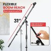 Pyle Tripod Microphone Stand with 31" Boom - Adjustable Height and Boom, Gloss Black Finish (PMKS12.5) - 2 of 4