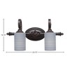 Toltec Lighting Elegante 2 - Light Vanity in  Dark Granite with 4" Gray Matrix Shade - 2 of 2