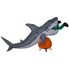 Gemmy Animated Halloween Inflatable Shark Snack Scene , 4 ft Tall, Multi - 4 of 4