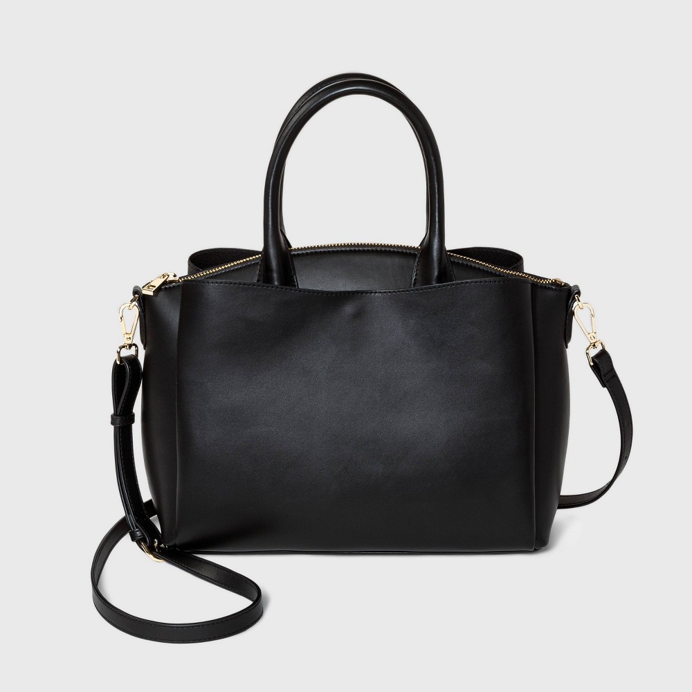 Dome Satchel Handbag - A New Day Black