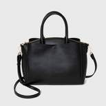 Dome Satchel Handbag - A New Day™ Black
