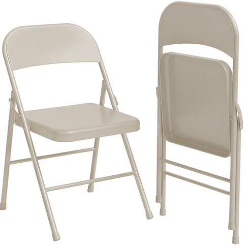 Folding Chairs 4 Pack, Sturdy metal frame supports up to 350 lbs£¬ Portable folding chairs ideal for dining, living, office, and outdoor events. - image 1 of 4