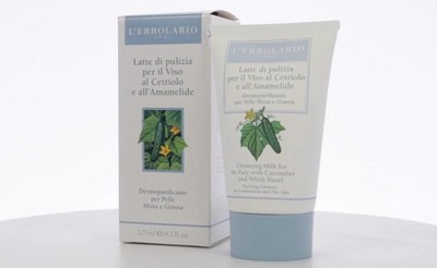 L'Erbolario Cleansing Milk - Cucumber and Witch Hazel - Facial Cleanser -  4.2 oz : Target