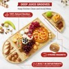 Magnetic Cheese Board Set of 3, Bamboo Cutting Board with Deep Juice Grooves, Wooden Chopping Board - 3 of 4