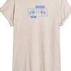 Women's - Instant Message - Manga Girl Eyes Women's Oversized Graphic T-Shirt Oversized Graphic T-Shirt - 2 of 4