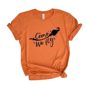 Simply Sage Market Women's Come We Fly Broom Short Sleeve Graphic Tee - 1 of 4