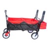 SKRAN Garden Cart Folding Wagon with Adjustable Handle & 360°Universal Wheels for Garden Camping Shopping Beach - 2 of 4