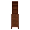Modern End Table with Drawers, Corner Sofa Side Table with Open Shelves, Bedroom Nightstand for Small Spaces, Side Table for Living Room - 4 of 4