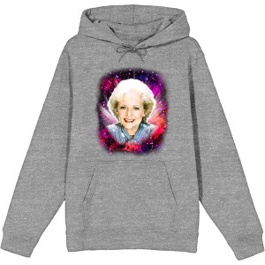 Golden Girls Rose Galaxy Headshot Long Sleeve Unisex Adult Hooded Sweatshirt - 1 of 1