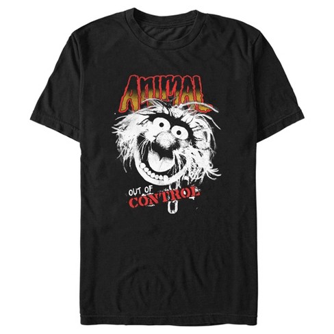 Men's The Muppets Animal Out of Control T-Shirt - Black - 2X Large