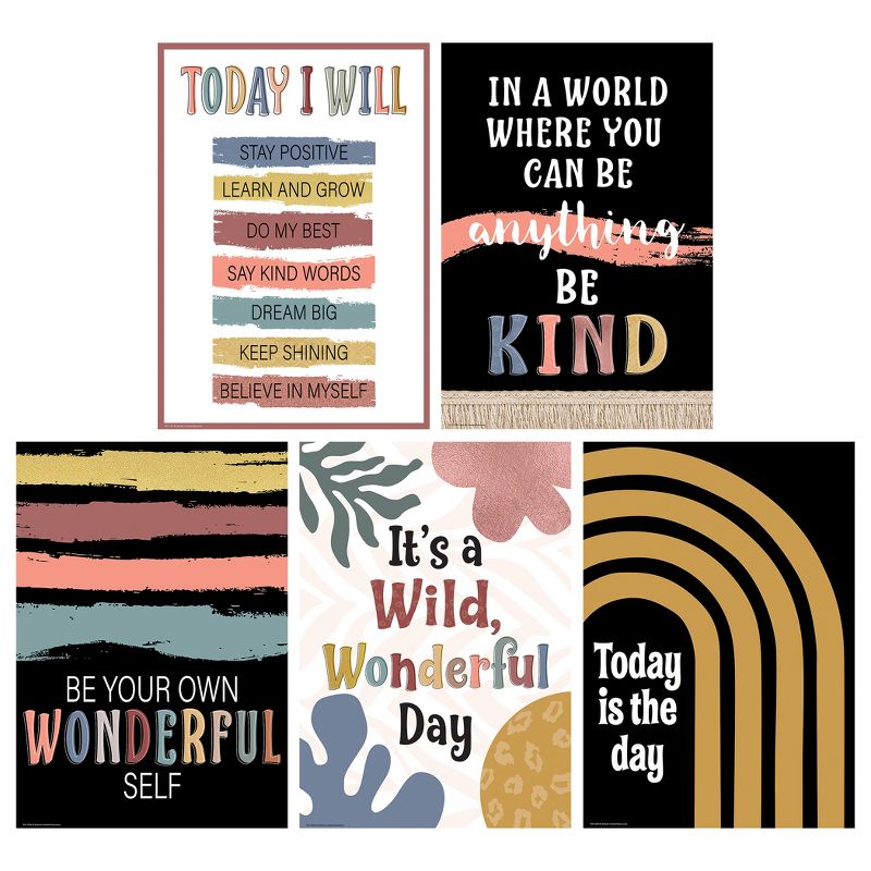 Teacher Created Resources® Wonderfully Wild Positive Posters, Set of 5, 1 of 5