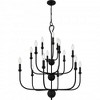 Quoizel Lighting Blanche 15 - Light Chandelier in  Matte Black - 4 of 4