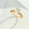 Oval Engagement Ring for Women 2.54 Ct Cubic Zirconia Sterling Silver Bellaria by Ginger Lyne - 3 of 4