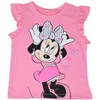 Disney Minnie Mouse Baby Girls T-Shirt and Shorts Outfit Set Infant to Toddler - 3 of 4