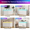 Dyonery 9-Drawer Dresser with Power Outlet and LED Light, 3-Tier Modern Storage Chest with Ample Capacity & Smooth Glides for Bedrooms - 4 of 4