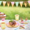 DYLIVeS 132 Pcs Ice Cream Birthday Party Supplies,Ice Cream Disposable Tableware Set Party Table Decorations,9'' and 7'' Plates,Napkins,Cups,Forks - 3 of 4