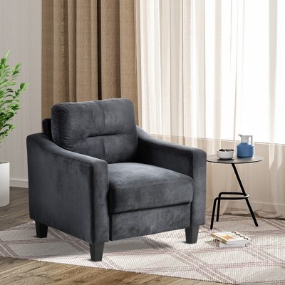 Modern L-Shaped Sectional Sofa Set w/ Plush Flannelette Fabric, Sturdy Hardwood Frame & Supportive Memory Foam Cushions