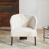 KTMBDW Accent Chair, Upholstered Armchair, Fabric Sofa Chairs with Wooden Legs, Mid-Century Modern Comfy Reading Chair for Bedroom, Living Room - 2 of 4