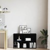 CLIHOME Freestanding Display Bookcase, Engineered Wood Kitchen Sideboard Book Cabinet - 2 of 4