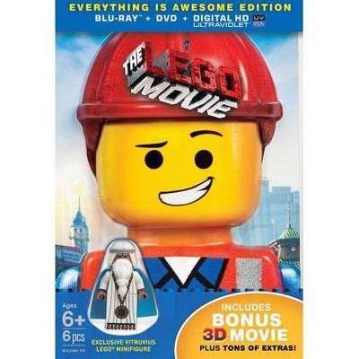 The LEGO Movie With Minifigure 3D 2D Blu ray DVD